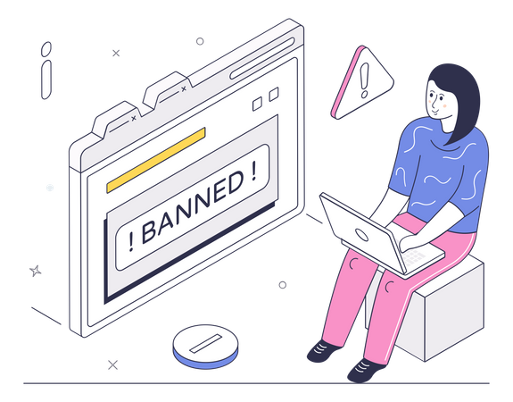 Website Ban Illustration