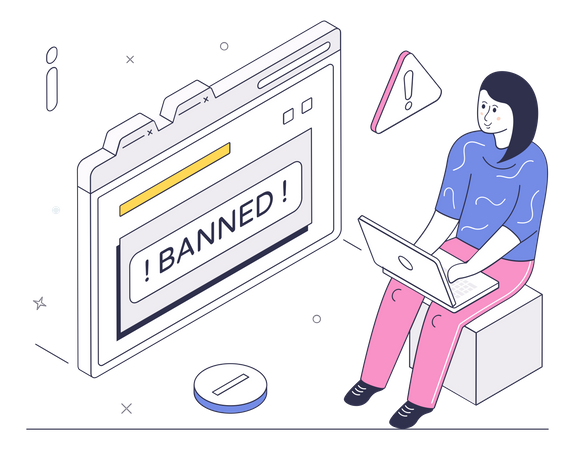 Website Ban  Illustration