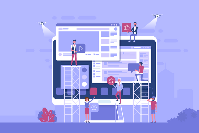 Website building  Illustration