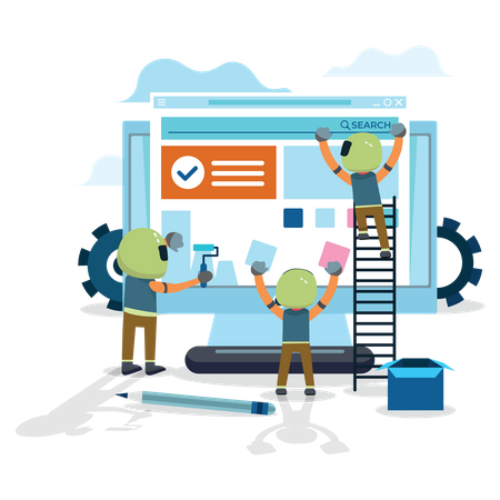 Website building  Illustration