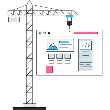 Website construction  Illustration