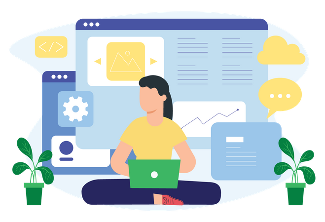 Website Content Writing  Illustration