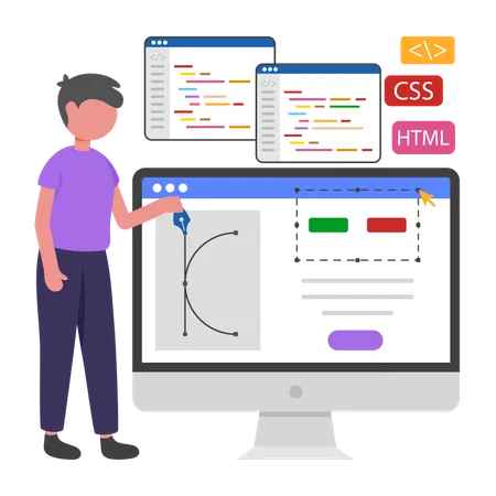 Website Creator for company  Illustration