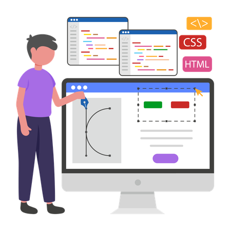 Website Creator for company  Illustration