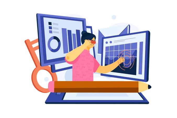 Website Dashboard  Illustration