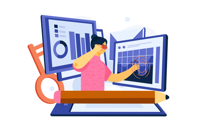 Website Dashboard  Illustration