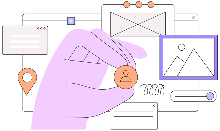 Website design and Development  Illustration