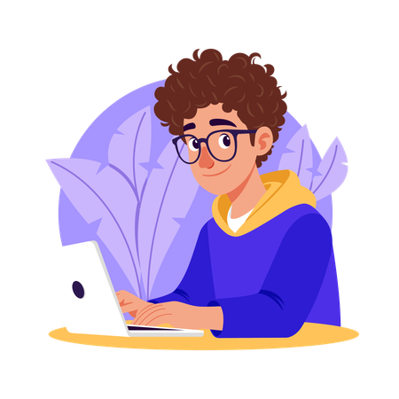 Website developer developing website  Illustration