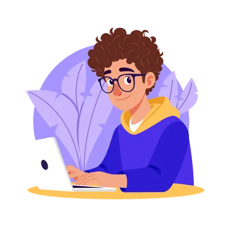 Website developer developing website  Illustration
