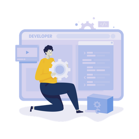 Website developer  Illustration