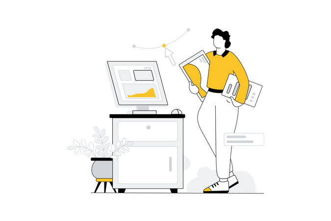 Website Developer  Illustration