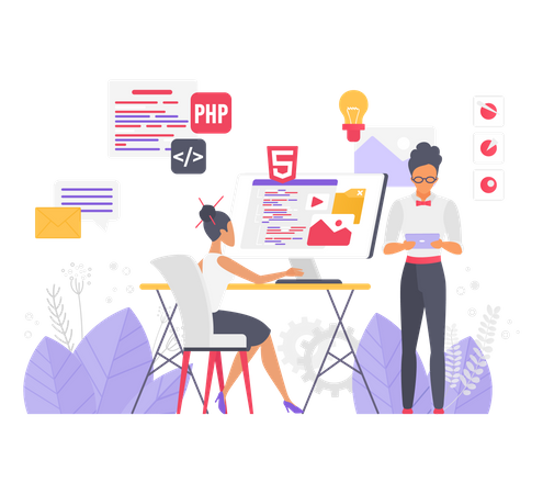 Website Development  Illustration