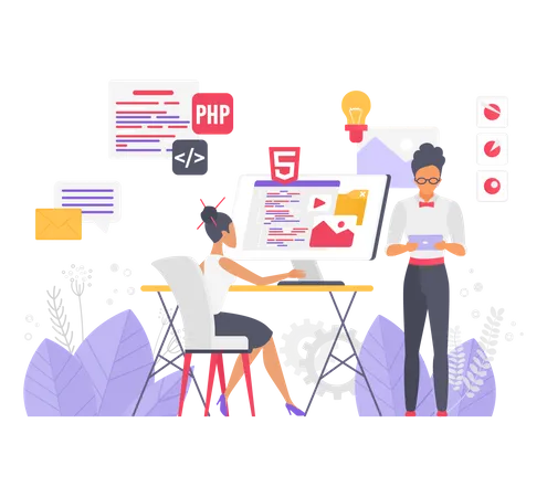 Website Development  Illustration