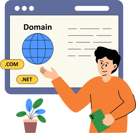 Website Domain registration  Illustration