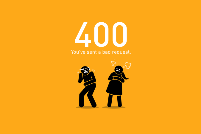 Website Error 400. Bad Request. Illustration
