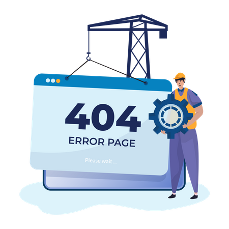Website error 404 Illustration