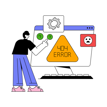 Website Error  Illustration