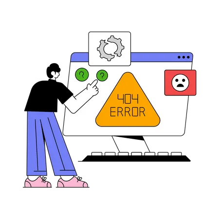 Website Error  Illustration