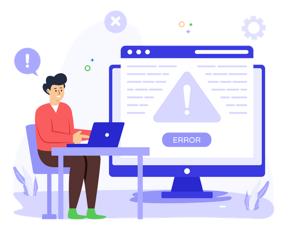 Website Error  Illustration