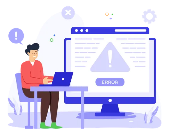 Website Error  Illustration