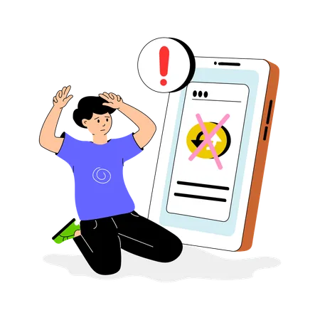 Website Error  Illustration