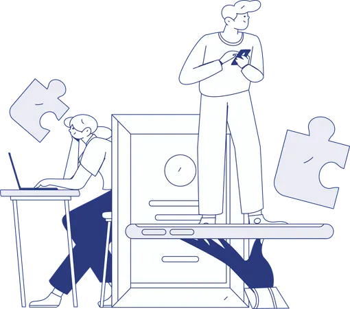 Website hosting and development  Illustration