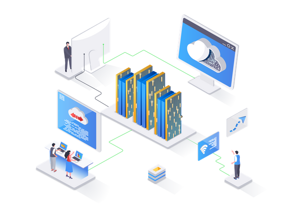 Website hosting service  Illustration