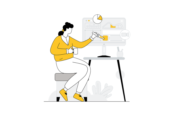 Website Interface Design  Illustration