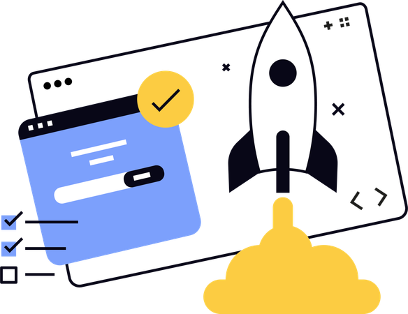 Website launch  Illustration