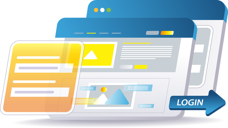 Website layout screen  for UI UX design and digital interface  Illustration