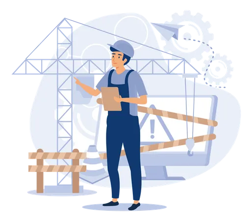 Website Maintenance, Coding And Programming, Under Maintenance, Technology, Software Development, Flat Vector Modern Illustration  Illustration