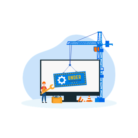 Website maintenance  Illustration