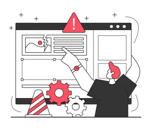 Website maintenance  Illustration