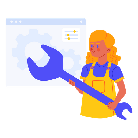 Website maintenance  Illustration