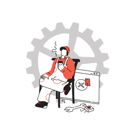 Website maintenance Illustration