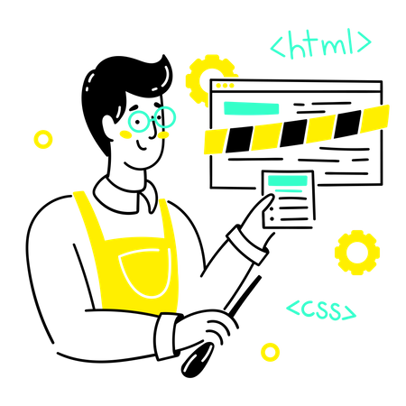 Website maintenance Illustration