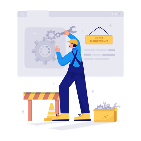 Website Maintenance Illustration