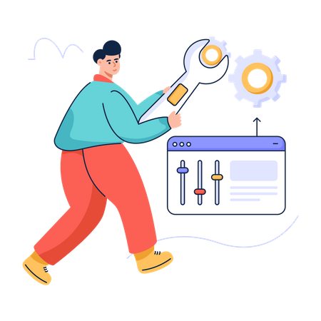 Website Maintenance Illustration