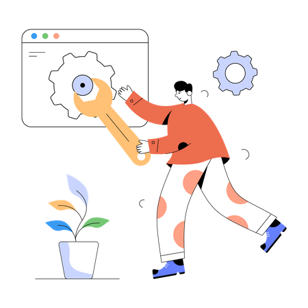 Website maintenance Illustration