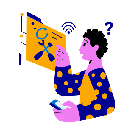 Website maintenance  Illustration