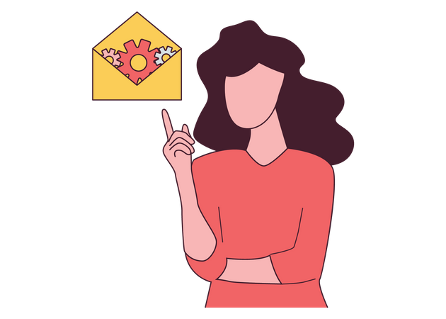 Website maintenance mail Illustration