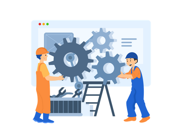 Website Maintenance Service Illustration