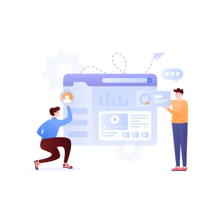 Website Management  Illustration