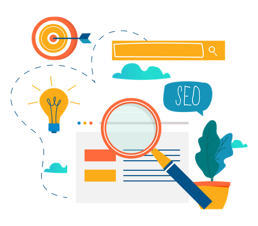 Website monitoring by SEO Illustration