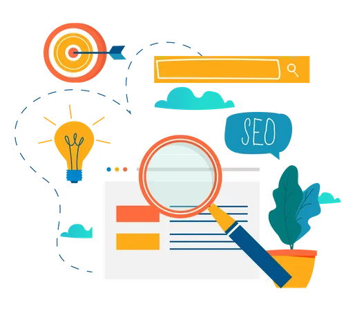 Website monitoring by SEO Illustration