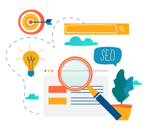 Website monitoring by SEO  Illustration