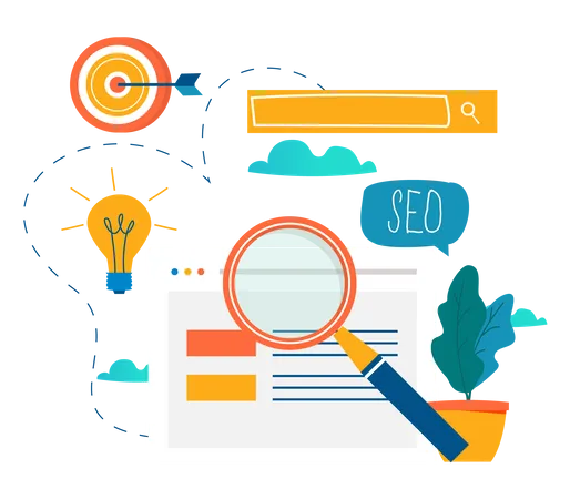 Website monitoring by SEO  Illustration