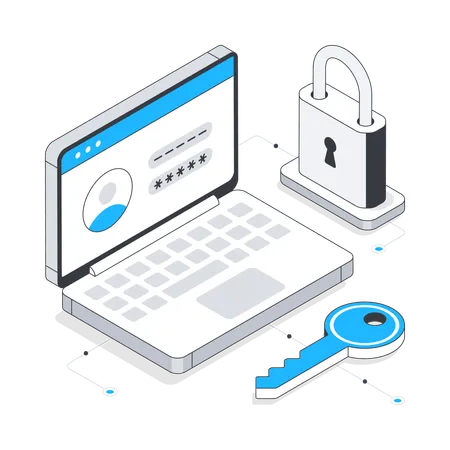 Website password protection  Illustration