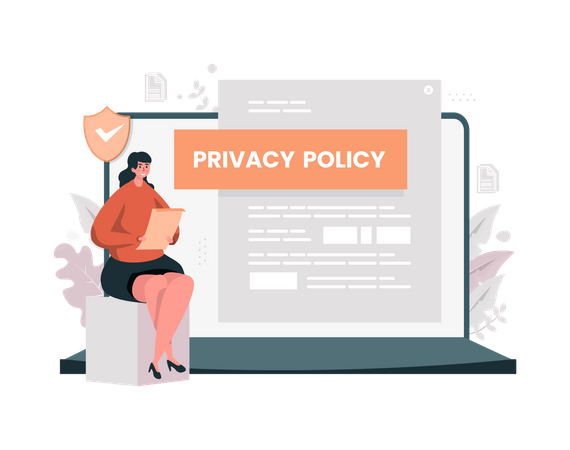 Website privacy policy Illustration