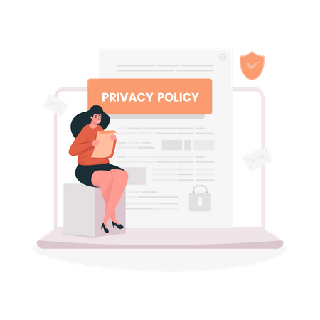 Website privacy policy  イラスト